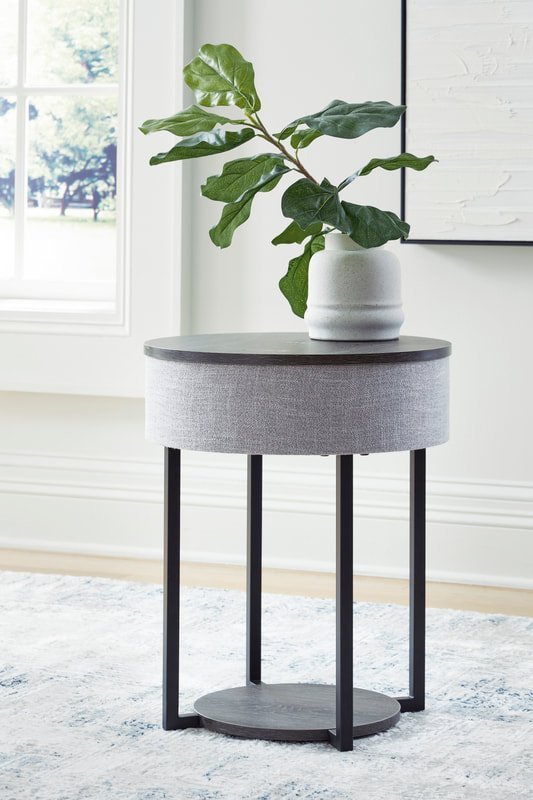 A4000641 - Accent Table w/Speaker, Wireless Charger, Lights