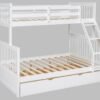 BB21 Twin/Full Bunk Bed w/Twin Trundle White