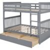 bb33-3_orig.jpeg BB33 Full/Full Bunk Bed w/Twin Trundle Gray