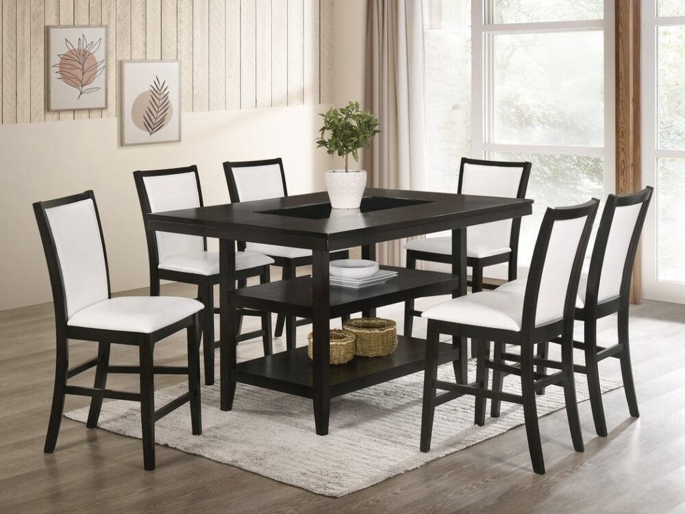 Condor White - Counter Height Table & 6 Chairs