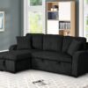 Silvia Black - Reversible Sectional With Pull-Out Bed