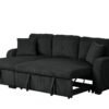 Silvia Black - Reversible Sectional With Pull-Out Bed