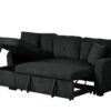 Silvia Black - Reversible Sectional With Pull-Out Bed