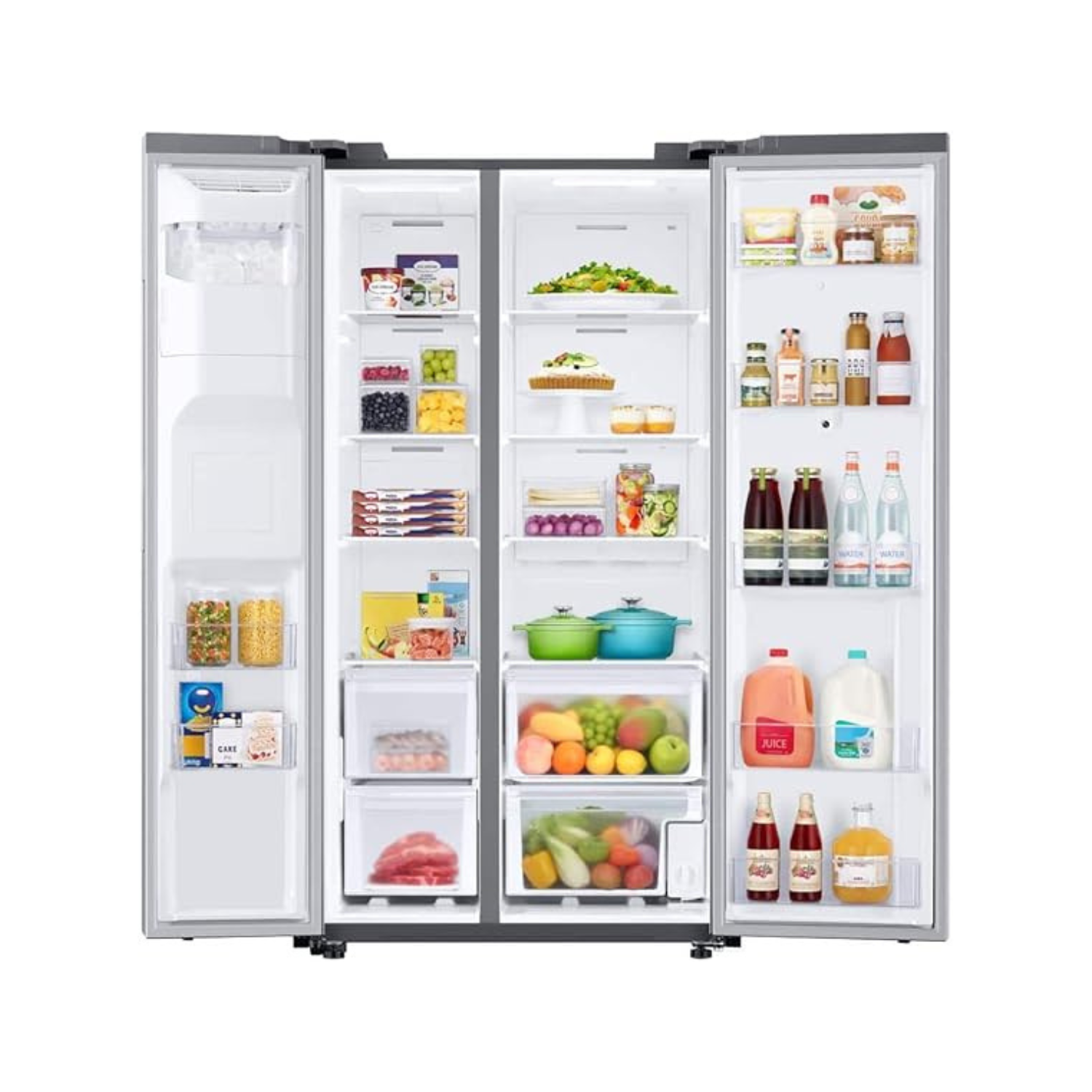 SAMSUNG RS27T5561SR 26.7 Cu. Ft. Side-by-Side Refrigerator with 21.5 inch Touch-Screen Family Hub