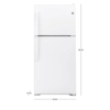 GE - 21.9 Cu. Ft. Top-Freezer Refrigerator with Garage Ready Performance - White