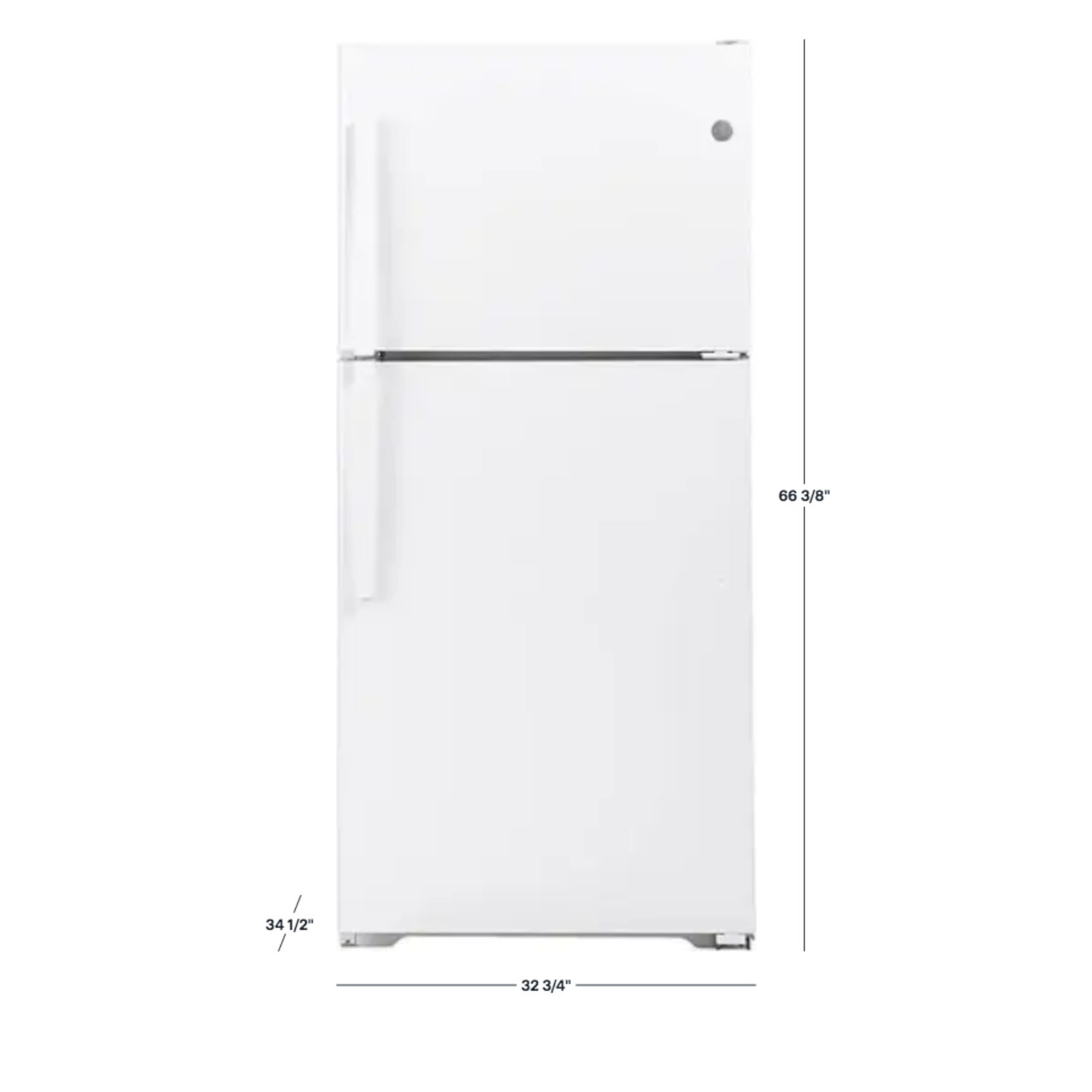 Untitled design (98) GE - 21.9 Cu. Ft. Top-Freezer Refrigerator with Garage Ready Performance - White